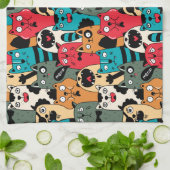 Linge De Cuisine La foule de chats (Plié)