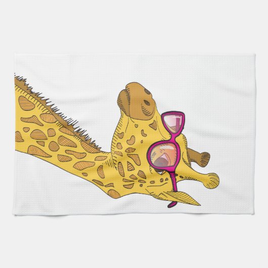 Linge De Cuisine La girafe de hippie (Horizontal)