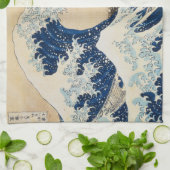 Linge De Cuisine La Grande Vague au large de Kanagawa par Hokusai (Plié)