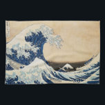 Linge De Cuisine La Grande Vague au large de Kanagawa par Hokusai<br><div class="desc">Ce design présente "La Grande Vague au large de Kanagawa" de l'artiste japonais Hokusai.</div>
