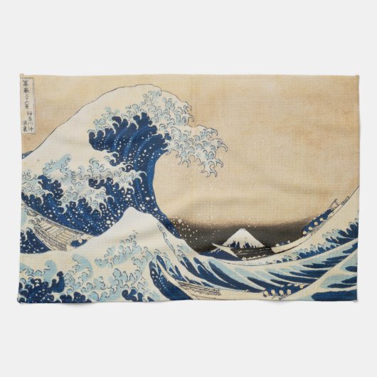 Linge De Cuisine La Grande Vague au large de Kanagawa par Hokusai (Horizontal)