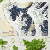 Linge De Cuisine La grande vague outre de Kanagawa (Plié)