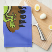 Linge De Cuisine La grenouille règle drôle dessin de grenouille ver (Quart Plié)