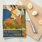 Linge De Cuisine La Jamaïque, joyau des tropiques (Quart Plié)