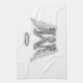 Linge De Cuisine La lettre initiale de l'alphabet M d'ange s'envole (Vertical)