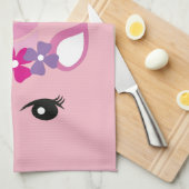 Linge De Cuisine La licorne rose (Quart Plié)