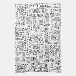 Linge De Cuisine La LOGISTIQUE modèle avec des mots