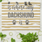 Linge De Cuisine La maison est où mon teckel est - amant de Doxie (Plié)
