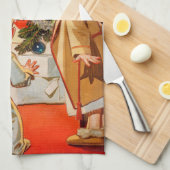 Linge De Cuisine La maman embrasse le père noël (Quart Plié)