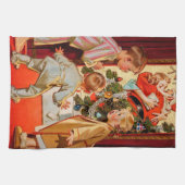 Linge De Cuisine La maman embrasse le père noël (Horizontal)