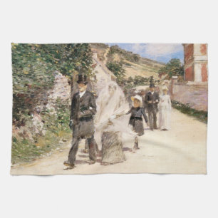 Linge De Cuisine La Marche Nuptiale par Robinson, Jeunes Mariés Vin