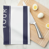 Linge De Cuisine La Marine en effervescence avec votre nom Serviett (Quart Plié)