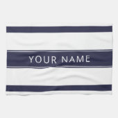 Linge De Cuisine La Marine en effervescence avec votre nom Serviett (Horizontal)