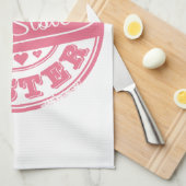 Linge De Cuisine La meilleure grande soeur - timbre en caoutchouc (Quart Plié)