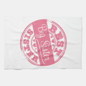 Linge De Cuisine La meilleure grande soeur - timbre en caoutchouc (Horizontal)