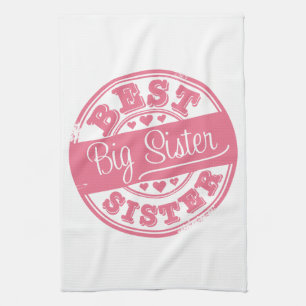 Linge De Cuisine La meilleure grande soeur - timbre en caoutchouc