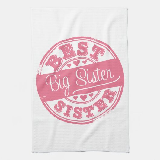 Linge De Cuisine La meilleure grande soeur - timbre en caoutchouc (Vertical)