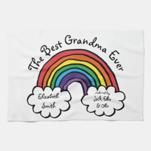 Linge De Cuisine La Meilleure Mamie Grand-mère Arc-en-ciel
