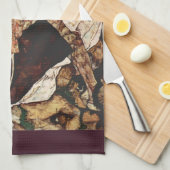 Linge De Cuisine La Mort et la Pucelle d'Egon Schiele (Quart Plié)