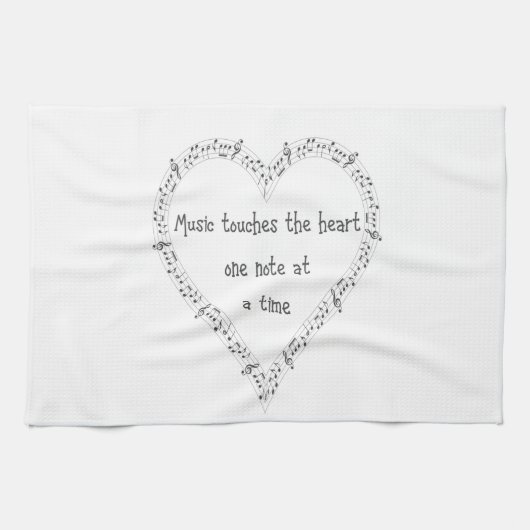 Linge De Cuisine La musique touche le coeur inspiré Citation (Horizontal)