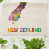 Linge De Cuisine La Nouvelle Zélande, carte d'aquarelle (Plié)