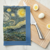 Linge De Cuisine La nuit étoilée de Vincent van Gogh (1889) (Quart Plié)