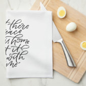 Linge De Cuisine La paix dans cette maison (Quart Plié)