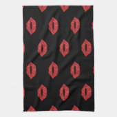 Linge De Cuisine La Parties scintillant des lèvres rouges baise une (Vertical)