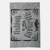 Linge De Cuisine La pêche est ma citation préférée (Vertical)