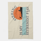 Linge De Cuisine la pêche est mon régime de retraite (Vertical)