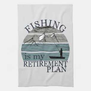 Linge De Cuisine La pêche vintage est mon plan de retraite