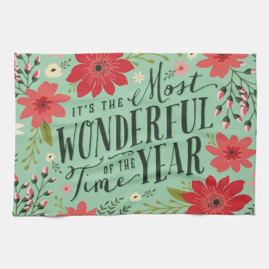 Linge De Cuisine La période la plus merveilleuse de l'année Fête Fl (Horizontal)