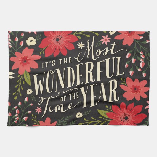 Linge De Cuisine La période la plus merveilleuse de l'année Fête Fl (Horizontal)