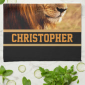 Linge De Cuisine La photographie noble de lion (Plié)