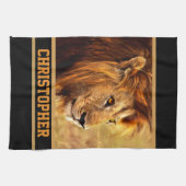 Linge De Cuisine La photographie noble de lion (Horizontal)