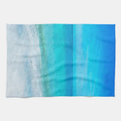 Linge De Cuisine La plage côtière dans le bleu turquoise d'Aqua Tur (Horizontal)