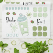 Linge De Cuisine La rétro moitié du siècle de Martini moderne (Plié)