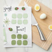 Linge De Cuisine La rétro moitié du siècle de Martini moderne (Quart Plié)