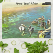 Linge De Cuisine La rivière rencontre l'océan 0330 (Plié)