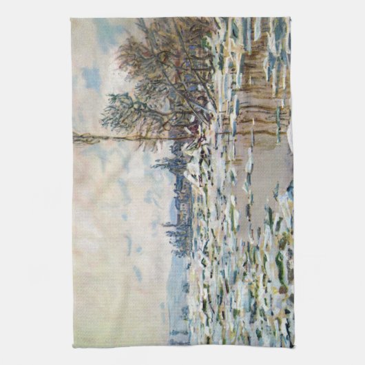 Linge De Cuisine La rupture de la glace par Claude Monet (Vertical)