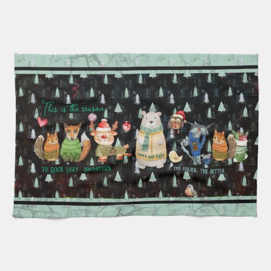 Linge De Cuisine La saison pour rocher des pulls moches (Horizontal)