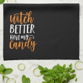 Linge De Cuisine La sorcière meilleure prennent ma sucrerie (Plié)