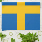 Linge De Cuisine La Suède - drapeau suédois (Plié)