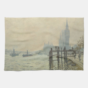 Linge De Cuisine La Tamise sous Westminster par Claude Monet