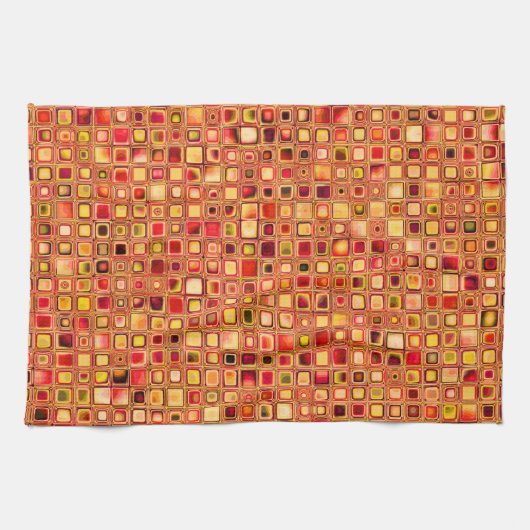 Linge De Cuisine La "terre cuite" orange a donné au motif une (Horizontal)