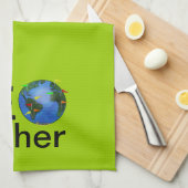 Linge De Cuisine La terre de Geocacher avec la coutume de (Quart Plié)