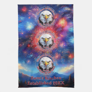 Linge De Cuisine La Terre Des Hommes Libres Feu D'artifice Aigle Br