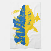 Linge De Cuisine La typographie ukrainienne et l'oreille au blé sur (Vertical)