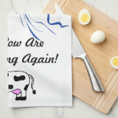 Linge De Cuisine La vache sainte sont vous mangeant encore ! (Quart Plié)