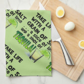 Linge De Cuisine La vie, chaux, sel, TEQUILA ! Humour de cocktail (Quart Plié)